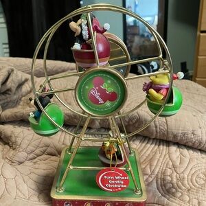 Vintage Christmas Mickey Mouse and Friends Rotating Ferris Wheel